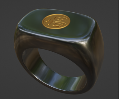 continuar pelota anillo anillos goku esfera dragón simbol 3d print model - Mito3D