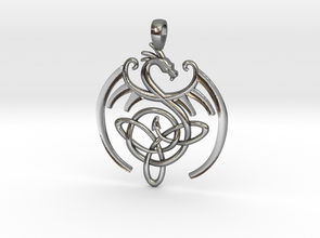 dragon celtic knot pendant knots animals 3d print model - Mito3D