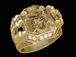 dragon claw anel de impressão 3d do modelo jóias os homens prata ouro a impressora 3d print model - Mito3D