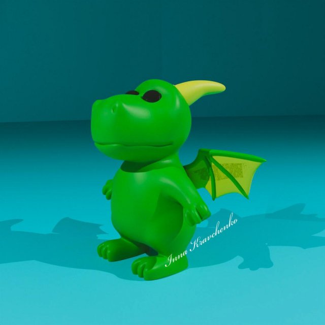 Drago figurina arredamento scultura statuetta giocattolo carattere mitico creatura anno Natale 3D print model - Mito3D
