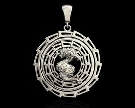 dragon pendant 3d print model in pendants 3dexport jewelry necklace jewellery gem gemstone gold stl printable women fashion 3d print model - Mito3D