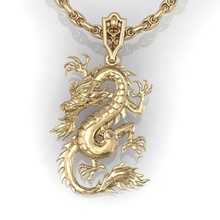 dragon pendant 3d print model in pendants 3dexport stl 3d print model - Mito3D