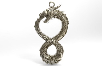 dragon pendant 5 3d print model in pendants 3dexport fantasy mythology art medieval thrones jewelry 3d print model - Mito3D