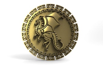 dragon pendant 7 jewelry jewel fantasy creature art fashion 3d print model - Mito3D