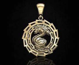 dragon pendentif 2 3d impression modèle in pendentifs 3dexport imprimable or argent platine sterling femmes hommes soulagement rauque bête fantaisie animal mythique bijoux 3d print model - Mito3D