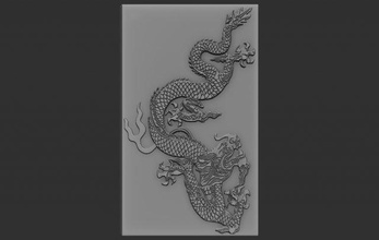 dragon relief reliefs reliefmodel 3dtable 3dtableau 3dprint 3dprinted 3dprinting 3d print model - Mito3D