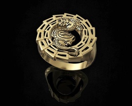 dragon ring 3d printable gold silver platinum sterling women men relief husky dragon beast fantasy animal mythical rings ring jewellery