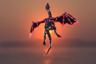 Dragão robô pbr totalmente manipulado criatura monstro máquina futurista tecnologia asas fantasia lenda bruxo fera ciborgue inteligência artificial lendário mitologia eletrônico animal mágico 3d print model - Mito3D