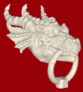 dragondoorknocker monstruos criaturas dragon door knocker 3d print model - Mito3D