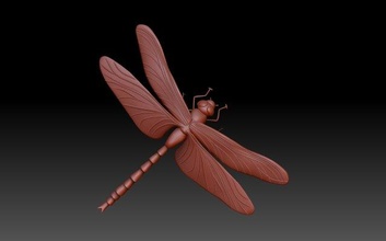 dragonfly dragonfly damselfly insect bug bugs relief bas-relief cnc pedant