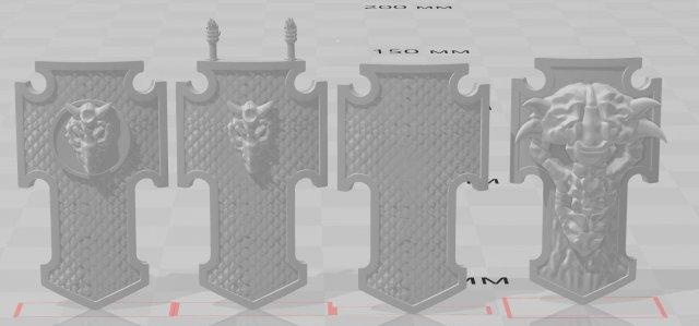 dragons shields free board games 40k waha salamanders astartes primaris bladeguard wh40k 3d print model - Mito3D