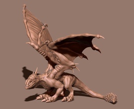 drake 3d print model in monsters & creatures 3dexport sculpture figure wow warcraft blizzard dragon mount 3d print model - Mito3D