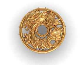 drakon jewellery pendant aa aaaa aaaaaaa collection dracon dragon gold jewelry necklace pendants rhino sculpt zbrush 3d print model - Mito3D