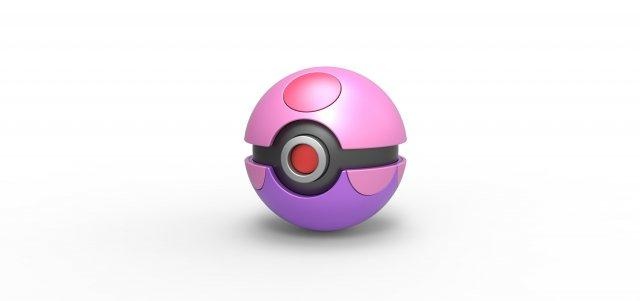Traum Ball Pokeball Pokémon Konzept Container Anime Spielzeug drucken druckbar Traumball 3d print model - Mito3D