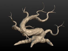 árbol seco art se seca de la planta spooky miedo bosque 3d print model - Mito3D