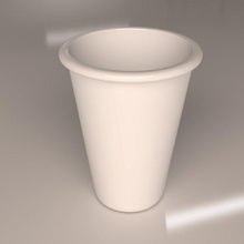 drink cup aper beverage food soft soda smoothie cocktail coffee juice lemonade liquid takeout takeaway container template wrap 3d print model - Mito3D