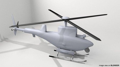 drone - firescout scout copter blade unmanned aerial vehichle helicopter rotor 3d print model - Mito3D