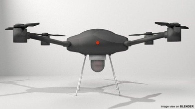 zumbido miniatura helicóptero dronequad copter cuadricóptero aéreo micro aire 3d print model - Mito3D