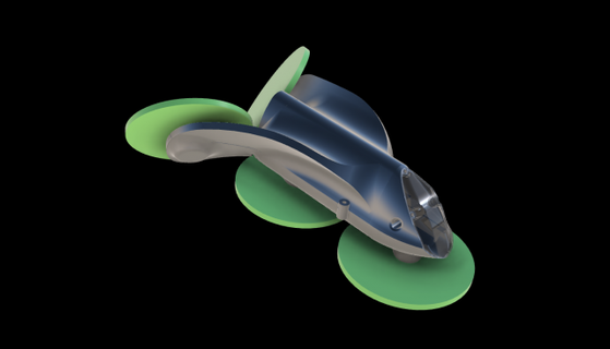 drone Jet giocattoli elica fusion360 autodesk industriale Prodotto design prodotto fpv fpvravin arduino patata fritta 3d print model - Mito3D