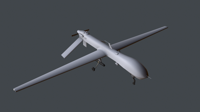 drone mq-1 predator 3d model in copter 3dexport aircraft military airplane plane vehicle machine flight flying unmanned 3d print model - Mito3D