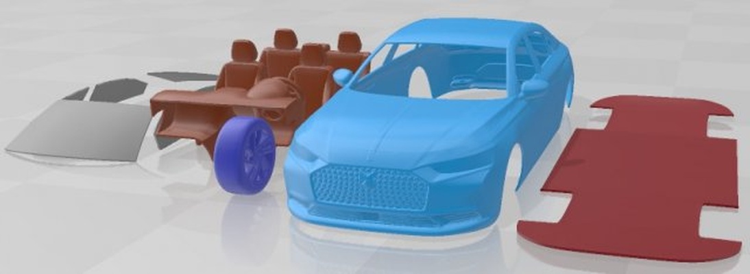 ds9 2021 printable car 3d print model in automotive 3dexport slot scalextric tamiya rc miniz hobby micro diecast 3d print model - Mito3D