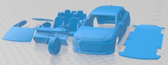 ds 4 2022 imprimível carro fenda escalextrico Tamiya rc miniz passatempo micro 3d print model - Mito3D