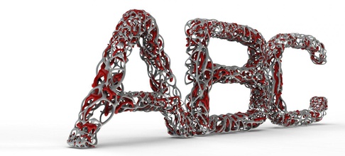 maglia doppia font tipi di carattere lettere ciondoli i loghi parole mesh oro argento 3d print model - Mito3D