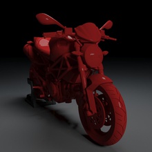 ducati monstruo 696 motocicleta 3d impresión modelo in vehículo 3dexport súper velocidad rápido motogp italiano calle stl imprimible bicicletas moto carrera 3d print model - Mito3D