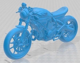ducati scrambler druckbar 3d drucken modell automobil 3dexport motorrad hobby mikro rahmen fahrrad moto 3d print model - Mito3D
