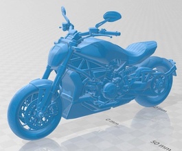 ducati x diavel 2016 imprimível motocicleta 3d impressão modelo in automotivo 3dexport fenda escalextrico tamiya rc miniz passatempo micro 3d print model - Mito3D