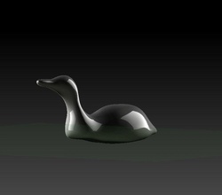pato deco animal de aves escultura la decoración 3d print model - Mito3D