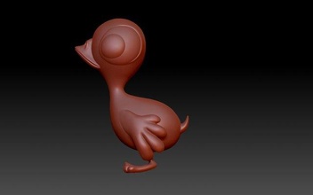 Entlein Tiere Zahl Charakter Ente Skulptur 3d print model - Mito3D