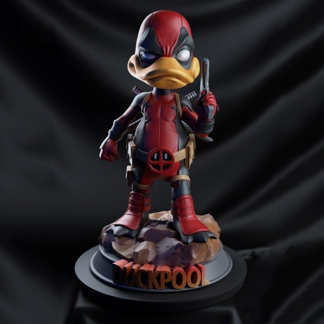 canard statues prêt to impression 3d modèle in animaux 3dexport merveille katana personnage statue figurines miniature film légende morte bassin jeux jouets héros films dead pool 3D print model - Mito3D