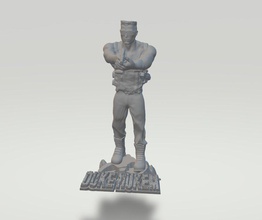 duke nukem le duc dukenukem caractère jeu jouet la sculpture medelis3d medelis 3d d'impression l'homme hommes guerrier soldat 3d print model - Mito3D