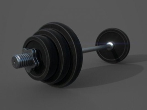 dumbbell 3d model in entertainment center 3dexport gym fitness workout sport exercise bodybuilding training weight muscle equipment wellness lifting weightlifting powerlifting iron health strength heavy sports 3d print model - Mito3D
