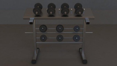 dumble stand weight barrel loft wooden oak box steel health lifting gym basement running 3d print model - Mito3D