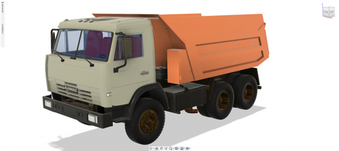 dump model kamaz 3d print in automotive 3dexport truck scale 3dprint 3dmodel toy plastic 3d print model - Mito3D