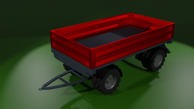 discarica camion trailer 3d modello in rimorchi 3dexport 3d print model - Mito3D