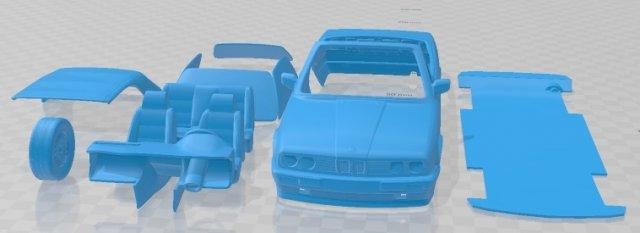 e30 cabriolé 1991 imprimible coche vehiculo automotor espacio scalextric Tamiya rc miniz pasatiempo micro 3d print model - Mito3D