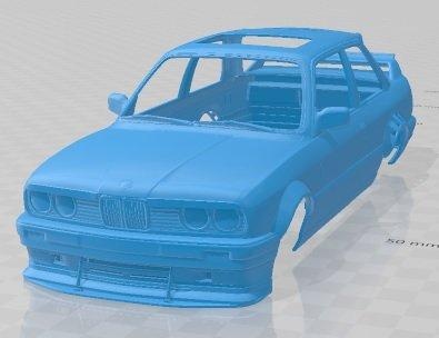 e30 deriva imprimível corpo carro automotivo fenda escalextrico Tamiya rc miniz passatempo micro 3d print model - Mito3D