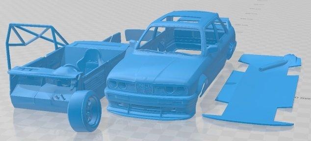 e30 Drift druckbar Wagen Automobil Slot scalextric tamiya rc miniz Hobby Mikro 3d print model - Mito3D