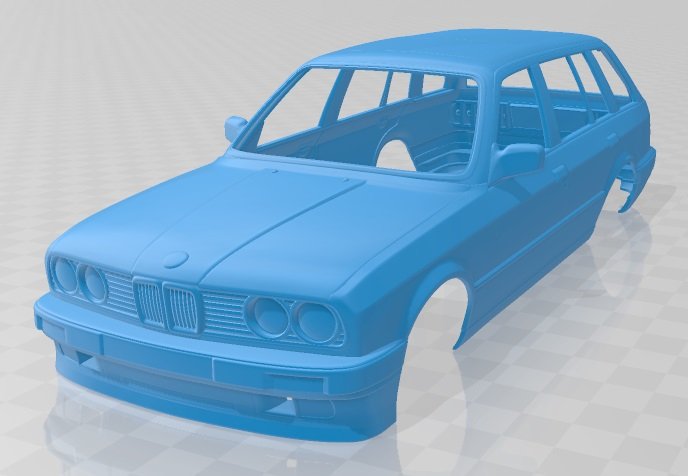 e30 tournée imprimable corps voiture fente scalextric tamiya rc miniz loisir micro 3D print model - Mito3D