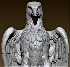 águila 3d impresión modelo in escultura 3dexport halcón pájaro alas volador cazar garra animal naturaleza joyería joya colgante pendiente arte esculturas estatua anime 3d print model - Mito3D