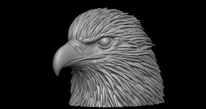 kartal 3d yazdır model in hayvanlar 3dexport hayvan sanat canavar heykel yaratık zbrush baş minyatürler mizah kuş doğa şahin avlanmak tüyü yırtıcı 3d print model - Mito3D