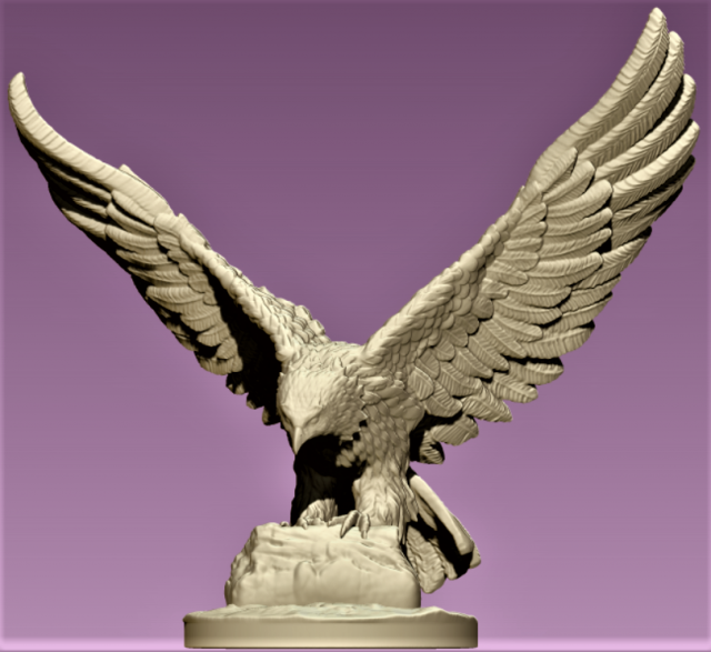 eagle 3d print model in sculpture 3dexport hawk bird statue kite falcon wings wing art sculptures extreme 3D print model - Mito3D