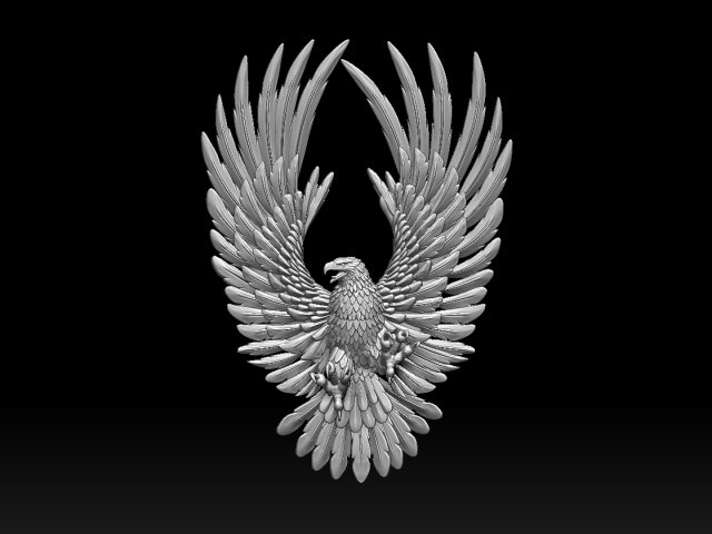 Aigle sculpture faucon oiseau impression art 3D print model - Mito3D