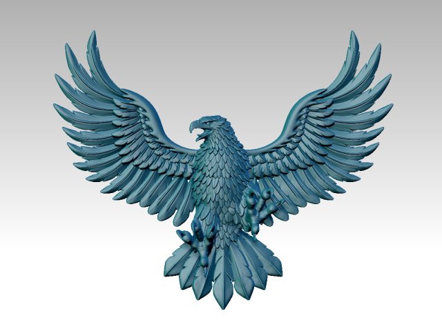 Aigle sculpture faucon oiseau impression statue Etats Unis art 3D print model - Mito3D