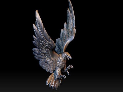 eagle  sculpture falcon bird hawk eagle print statue sculpture golden kite art  3d print model - Mito3D
