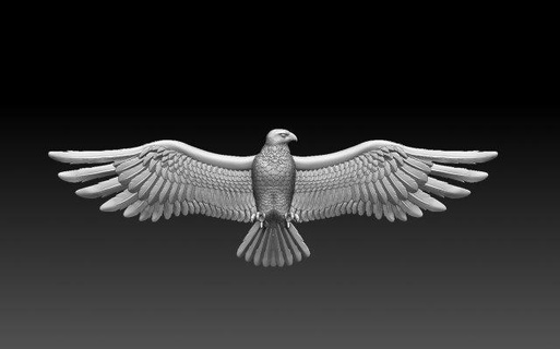 aquila scultura falco uccello Stampa statua d'oro aquilone arte 3d print model - Mito3D