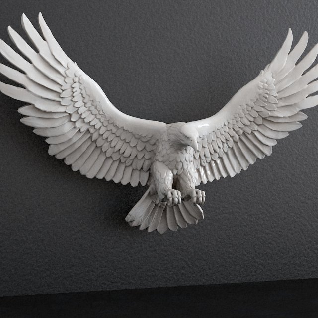 águia pássaro 3d impressão modelo in escultura 3dexport animal 3D print model - Mito3D